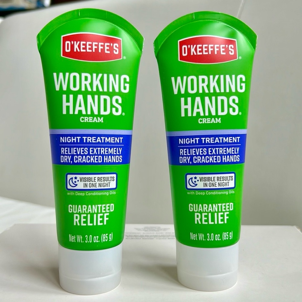 O'Keeffe's Working Hands Night Treatment Hand Cream, 3 oz Tube, (Pack of 2)